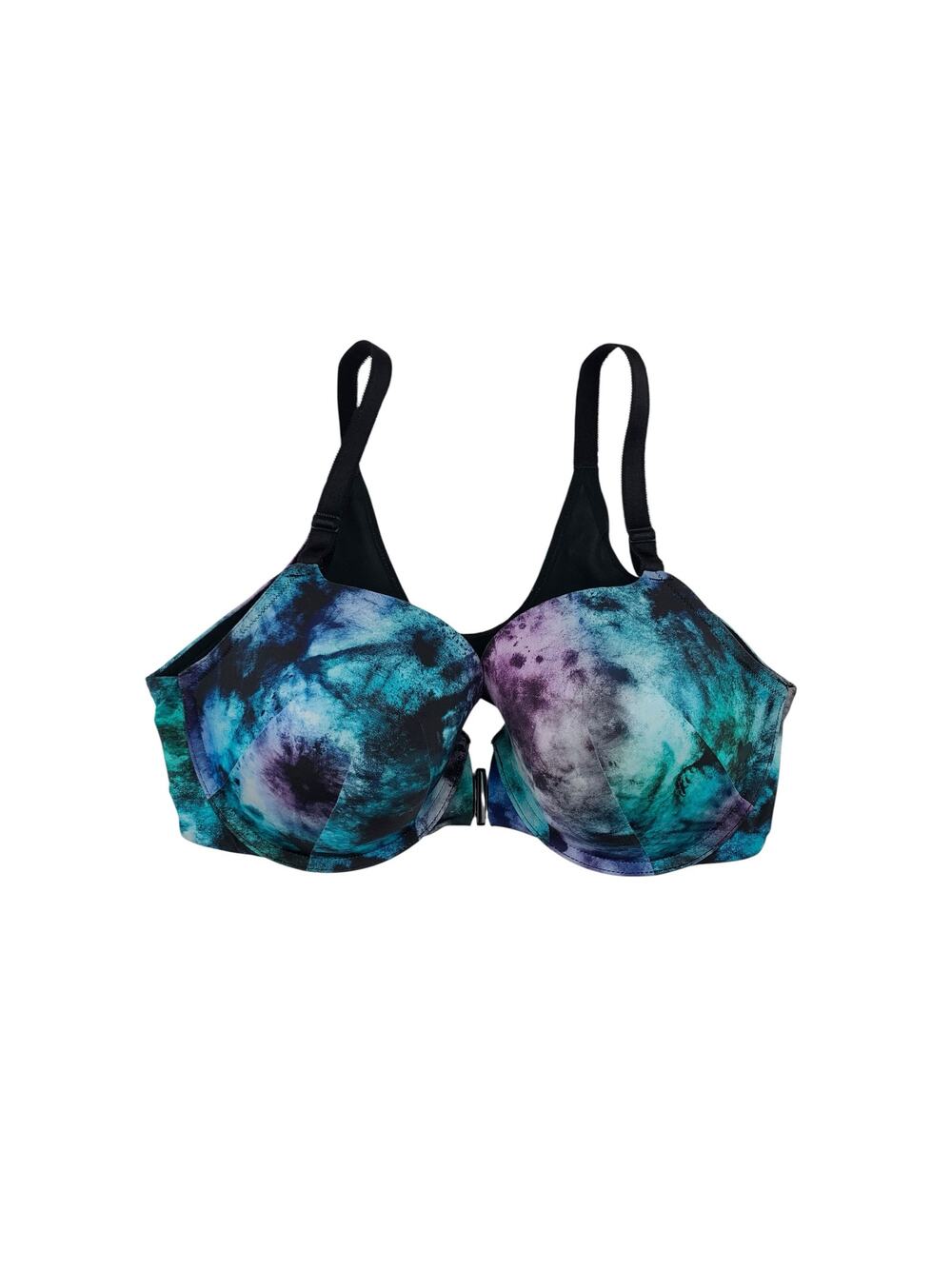 Torrid 360 Back Smoothing Push Up T-Shirt Bra Blue Galaxy Front Closure 38D